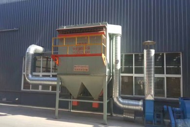 华康环保为河南粮食加工厂提供的HMC脉冲布袋除尘器设备